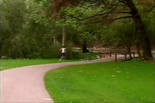 Frank goes for a run and showers
