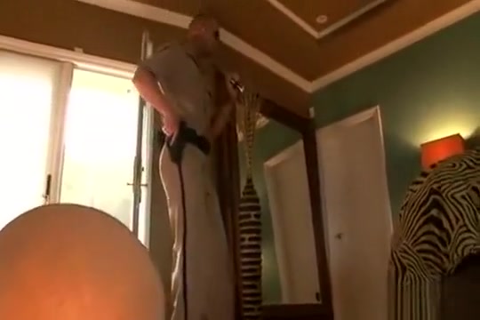 Officer Rod takes his nightstick and flashlight up his ass
