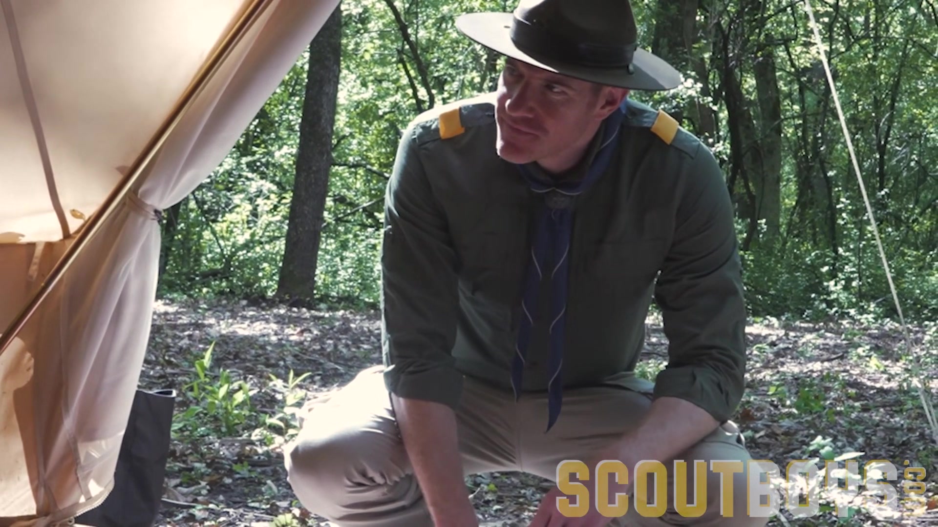 ScoutBoys - Hung, sexy, red-head, Legrand barebacks two boys in a tent