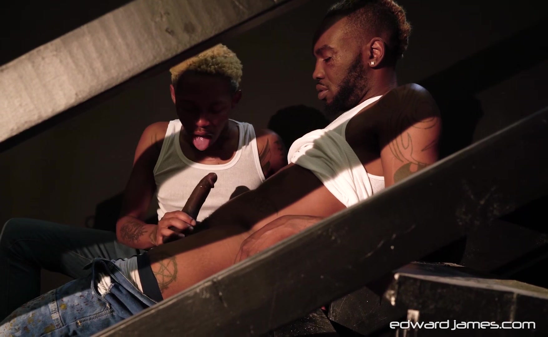 EdwardJames - Tattooed BBC top breeds hungry black bottom