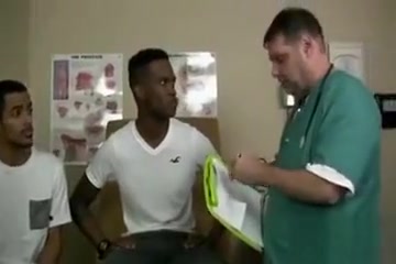 Black Basketball jocks come the doctors office