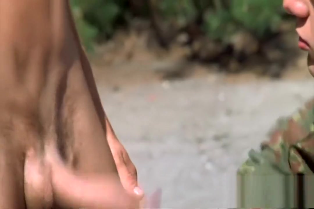 Army guys in outdoor fuck