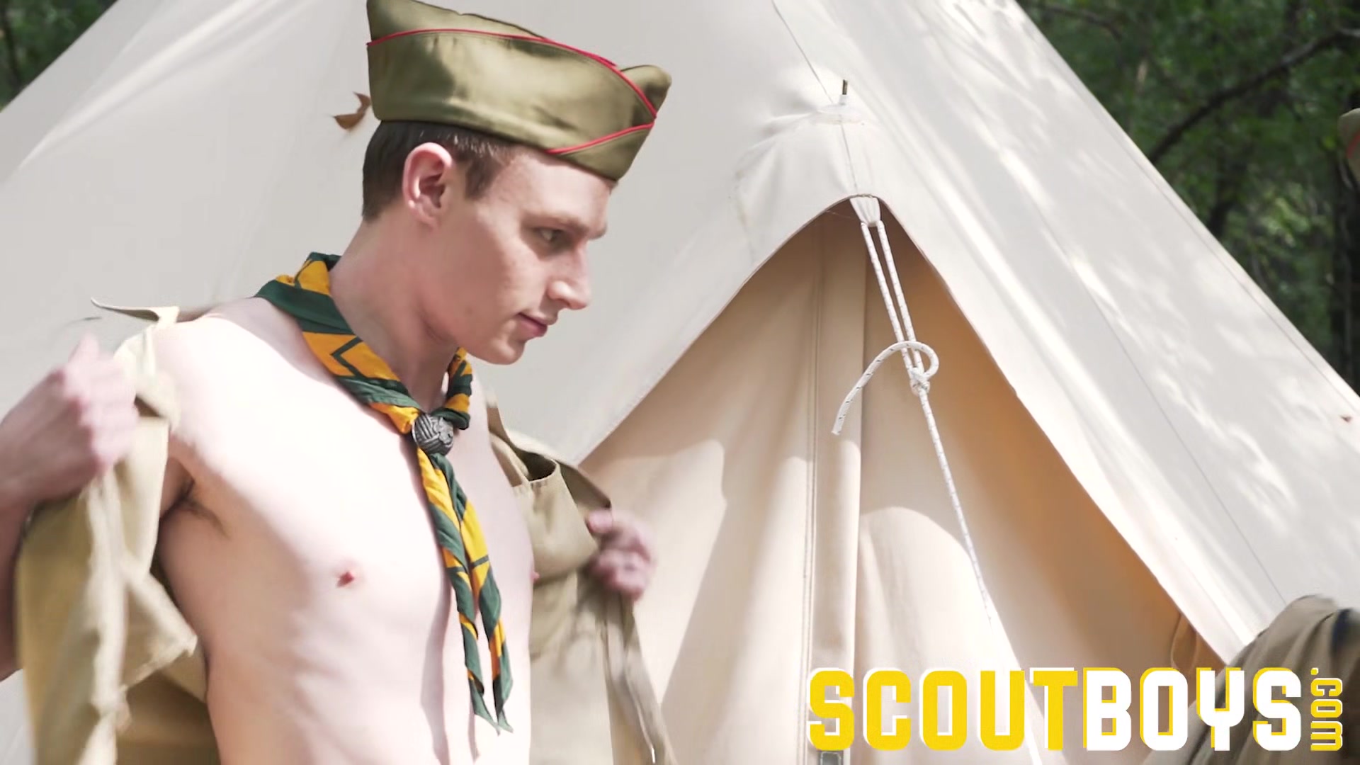 ScoutBoys - hot cute scout boys walk naked in wood and then fuck raw