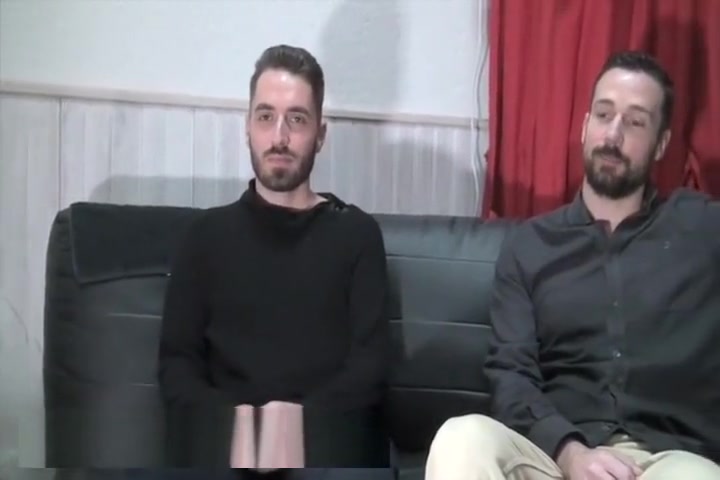 2 masculines straight guys for porn casting with xxl cock