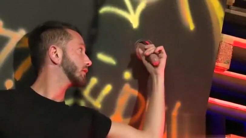 A guy gets fucked hard after sucking off through Glory Holes big cocks