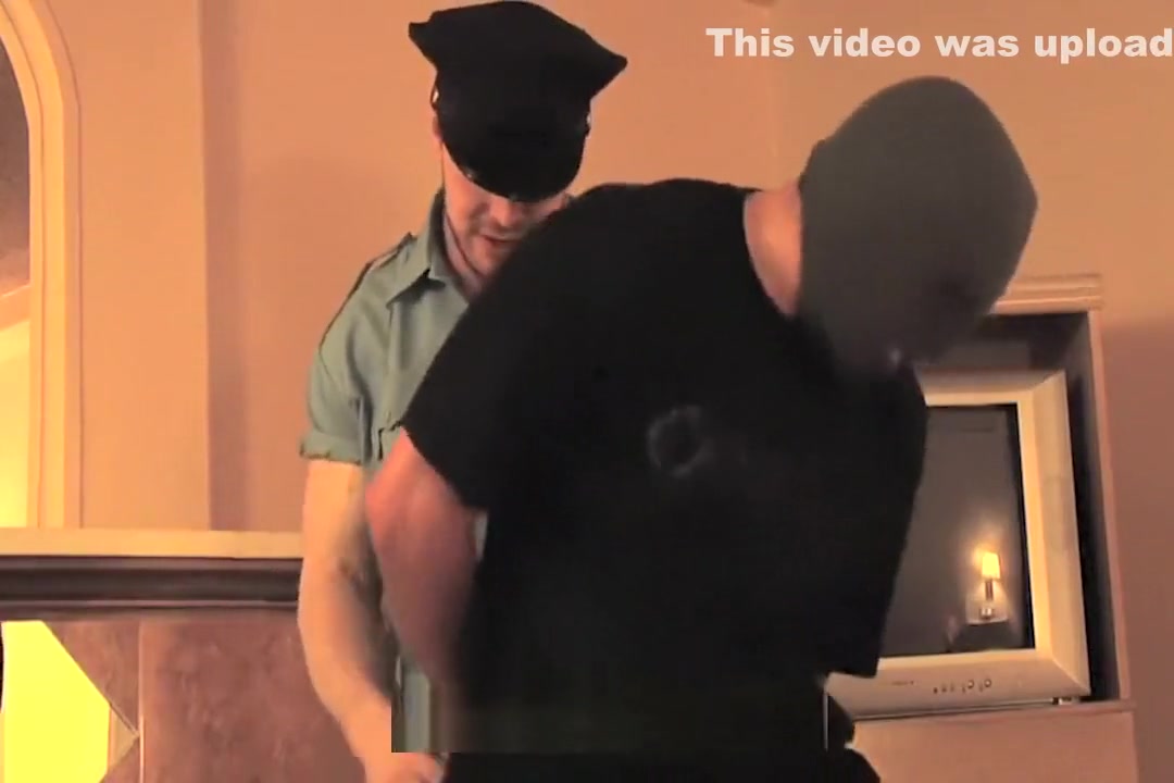 muscled officer gets a blowjob