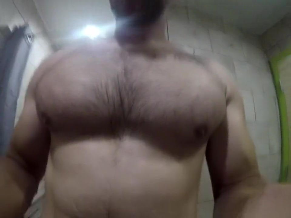 cute hunk shows off and showers