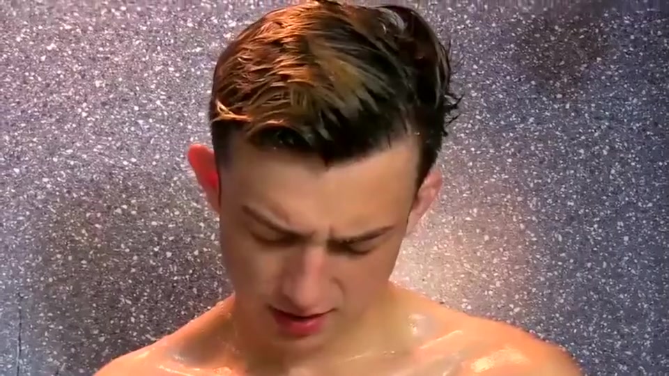 Solo Twink Dildo in The Shower