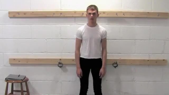 Sexy boy was tied up during casting and used