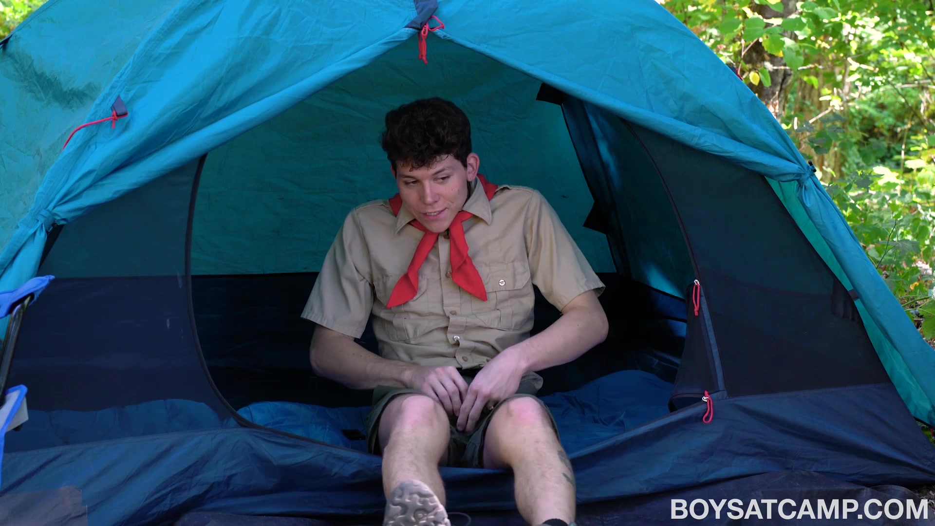 Fixing His Tent