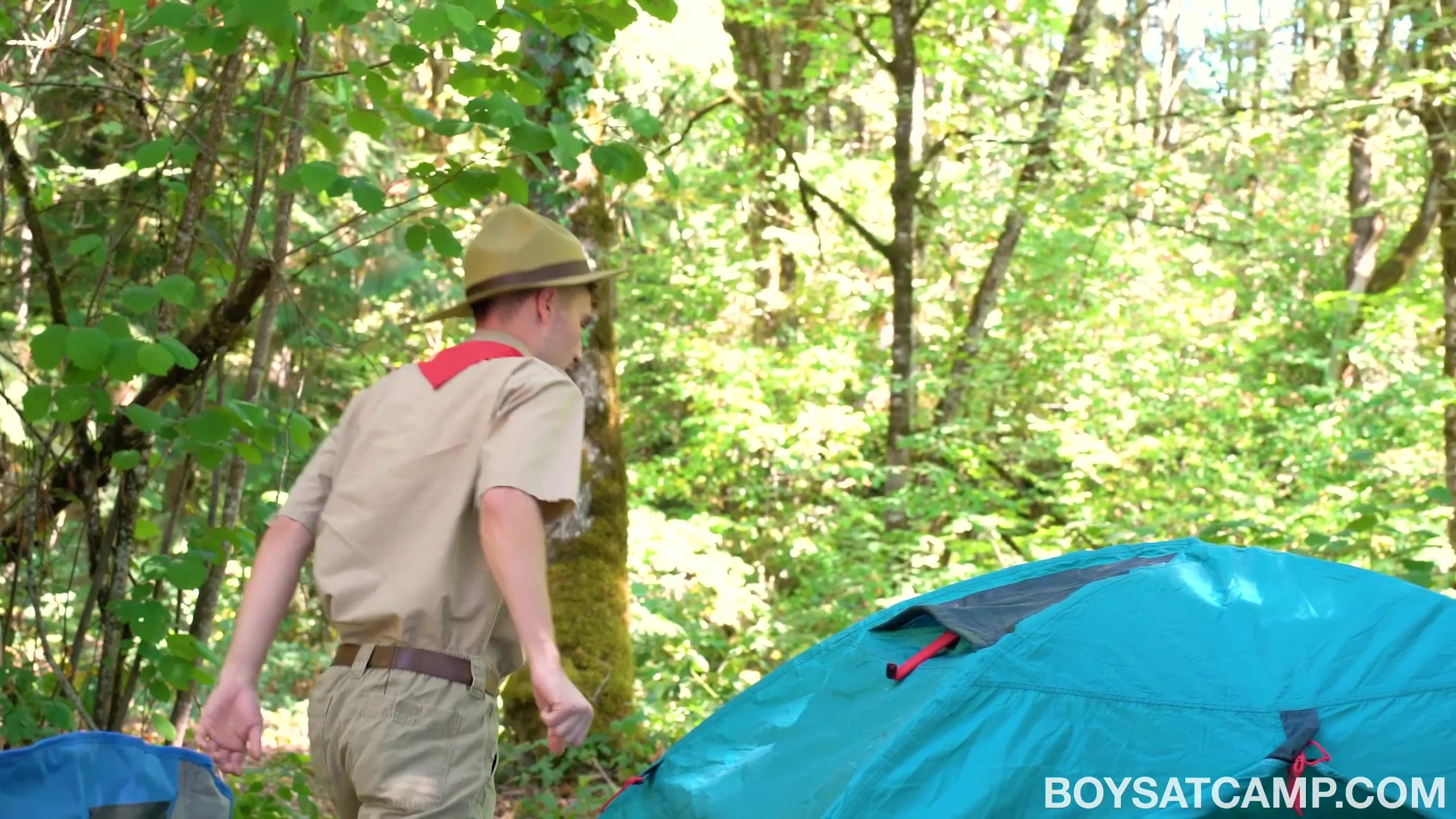 Fixing His Tent