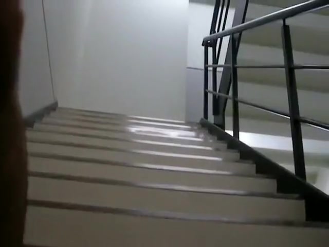 Stairwell Shower In Gold