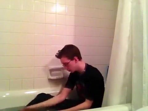 Horny Nerd Shower Fetish