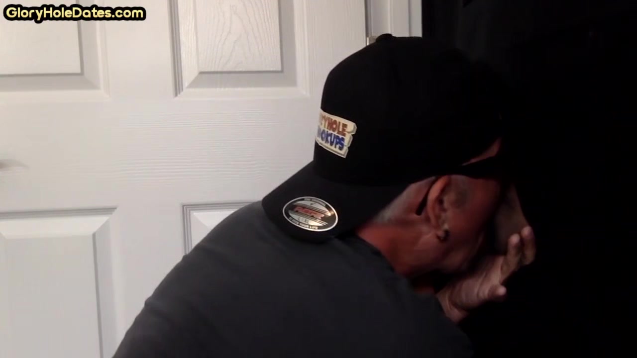 Cockeating gloryhole DILF sucks BFs hard cock at home