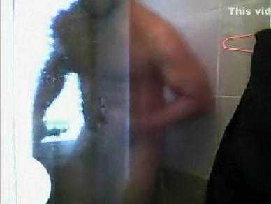 Randy taking shower
