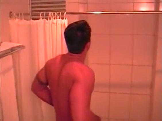 Tattooed hunks cumshot in a shower