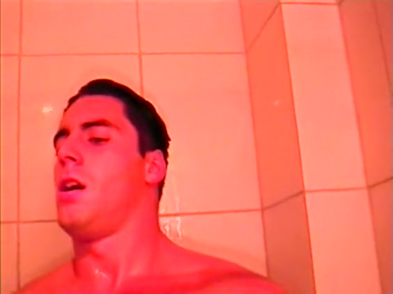 Tattooed hunks cumshot in a shower