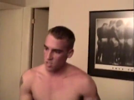 Guy In Army Uniform Whacking Off