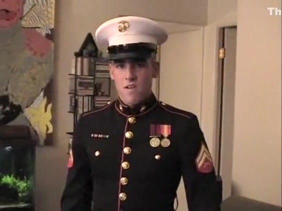 Guy In Army Uniform Whacking Off