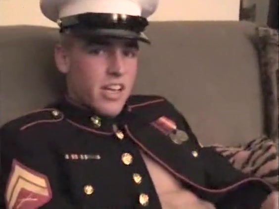 Guy In Army Uniform Whacking Off