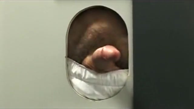 Lustful Guy Blowing Cock in Gloryhole