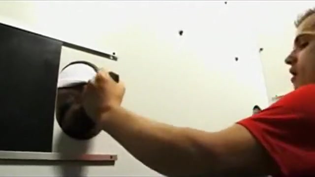 Lustful Guy Blowing Cock in Gloryhole