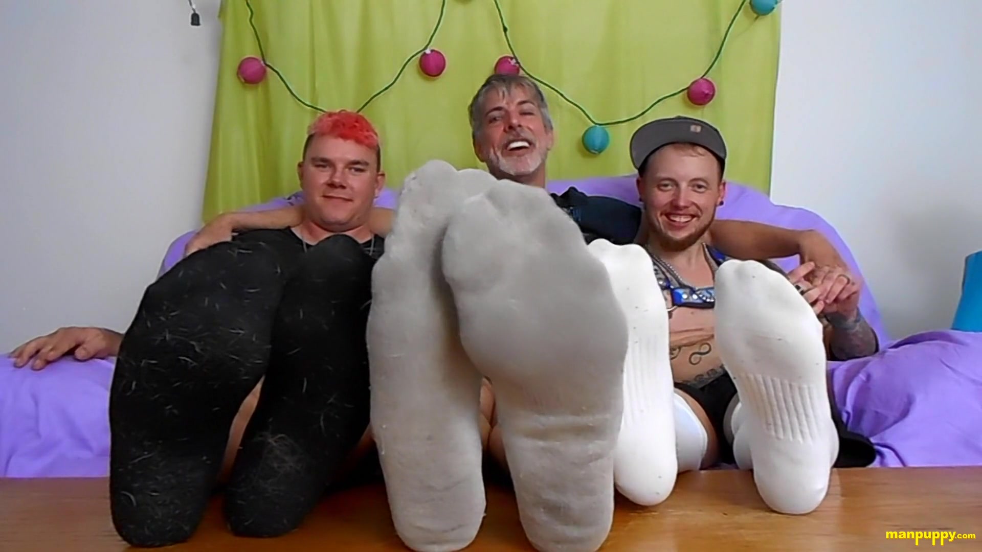 Foot Domination For Tardy Co-Star - JC Dickerson, Leo Blue & Richard Lennox