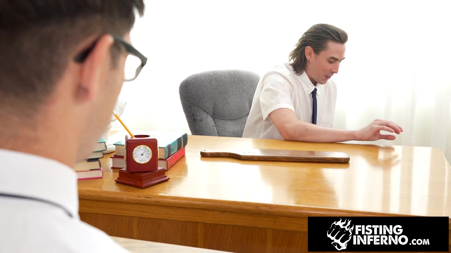 FistingInferno - Sexy Troublemaker Fist Nerd In Classroom