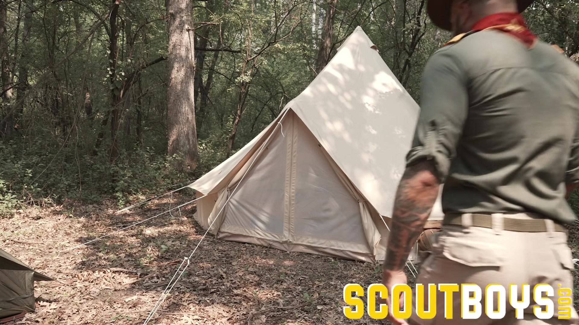 Hung Scoutmaster Barebacks Young Scout