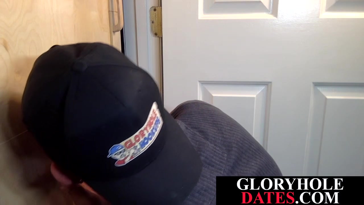 Gloryhole mature DILF blowing and wanking unshaven shaft