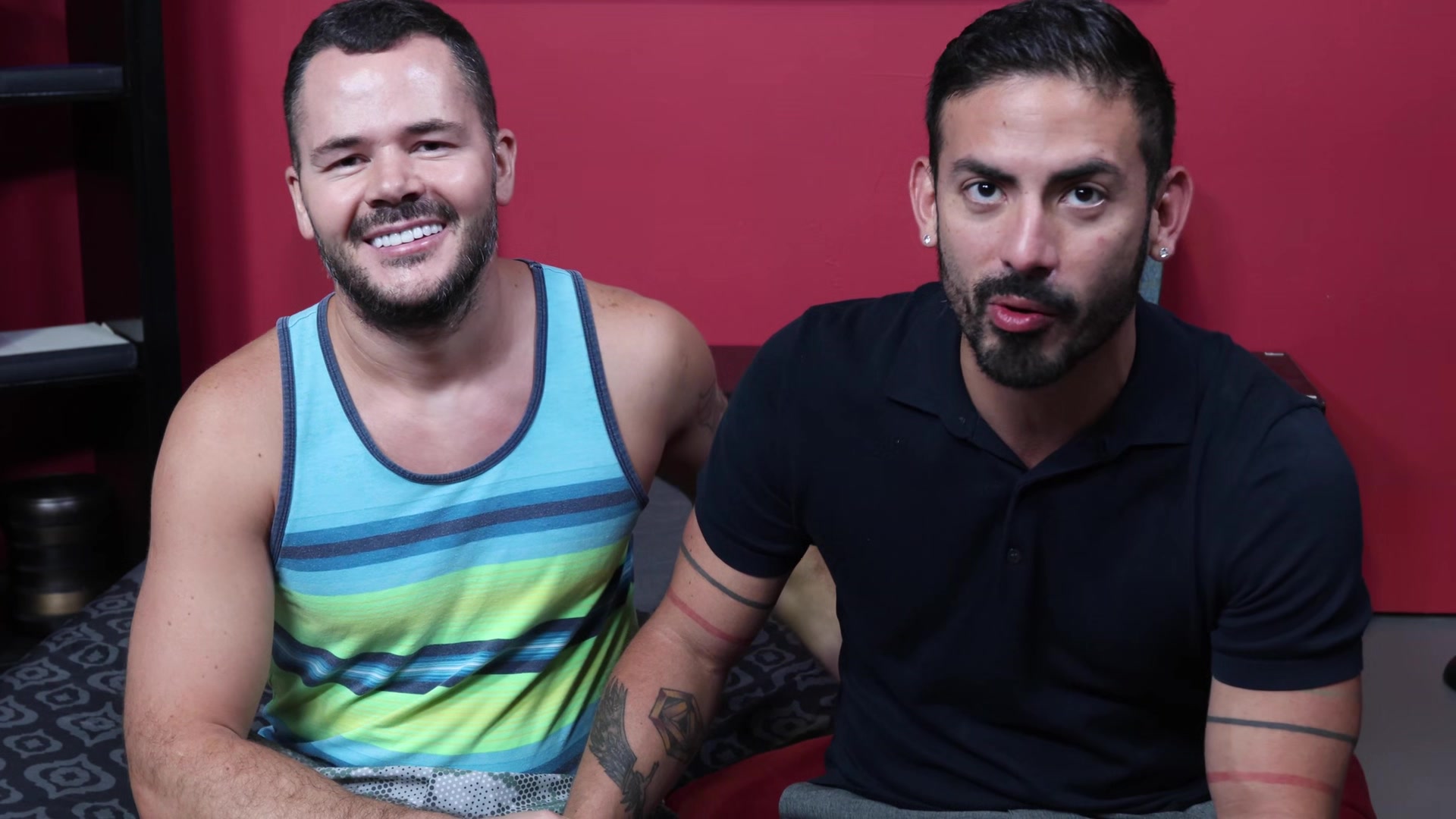 Bearded Handsome Latino Sucks A Huge Hunk Cock