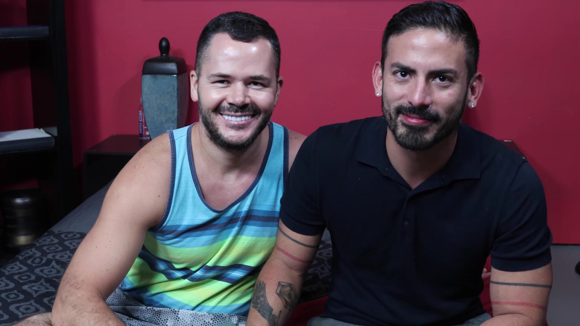 Bearded Handsome Latino Sucks A Huge Hunk Cock