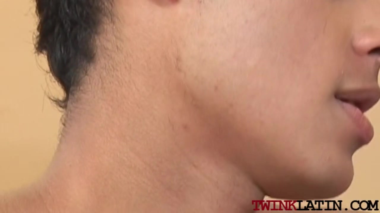 Slim Latino gets nude and fingers butt before jerking off
