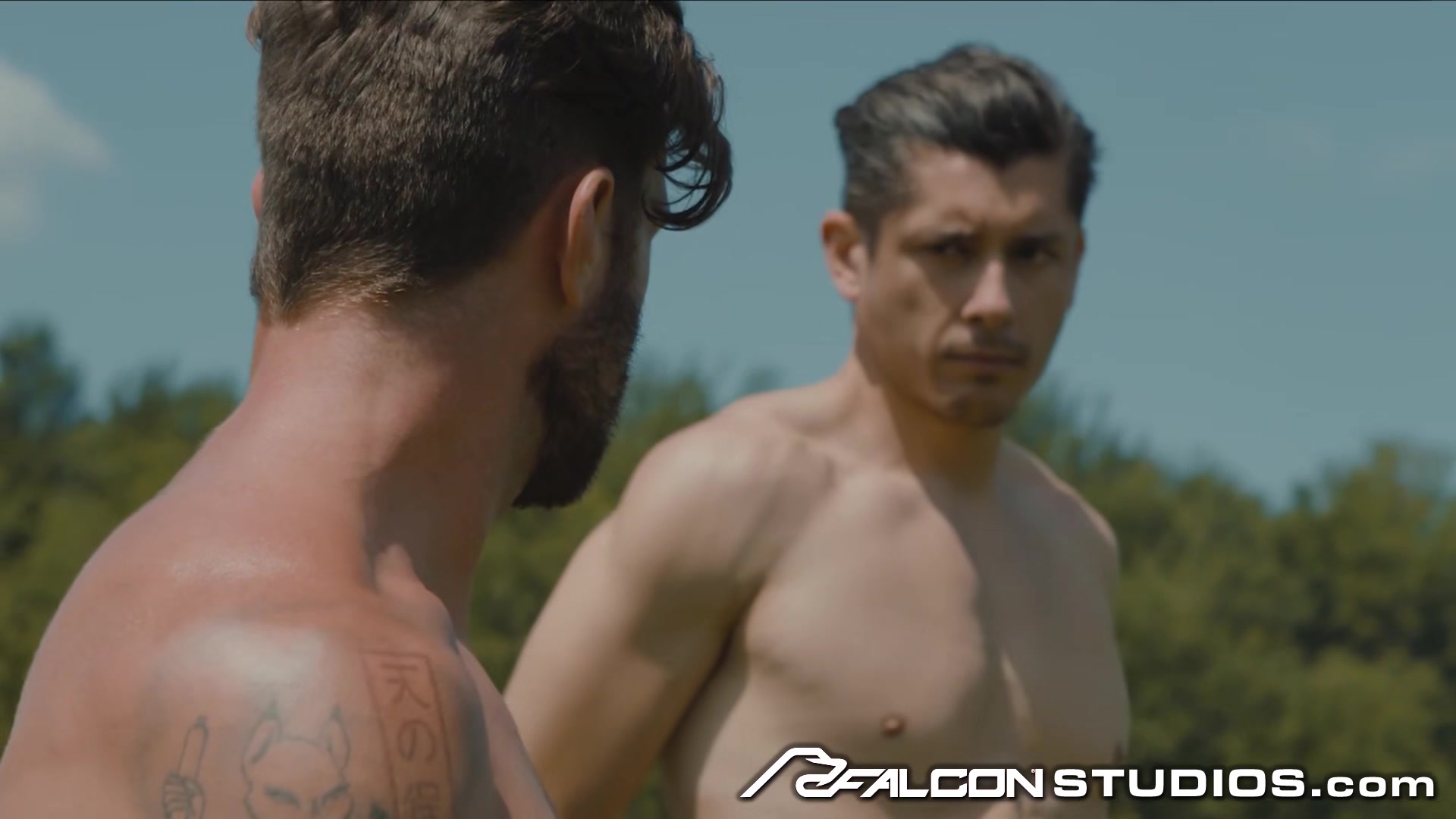 Hunk Fucks Athletic Biker In The Middle Of The Field