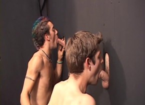 Crazy male pornstar in incredible glory hole, tattoos homosexual sex clip