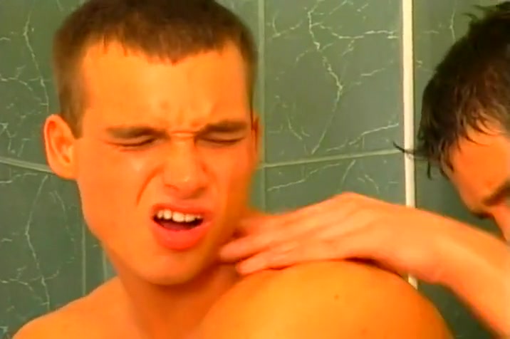 Two Hot Guys Go At It In Shower Room