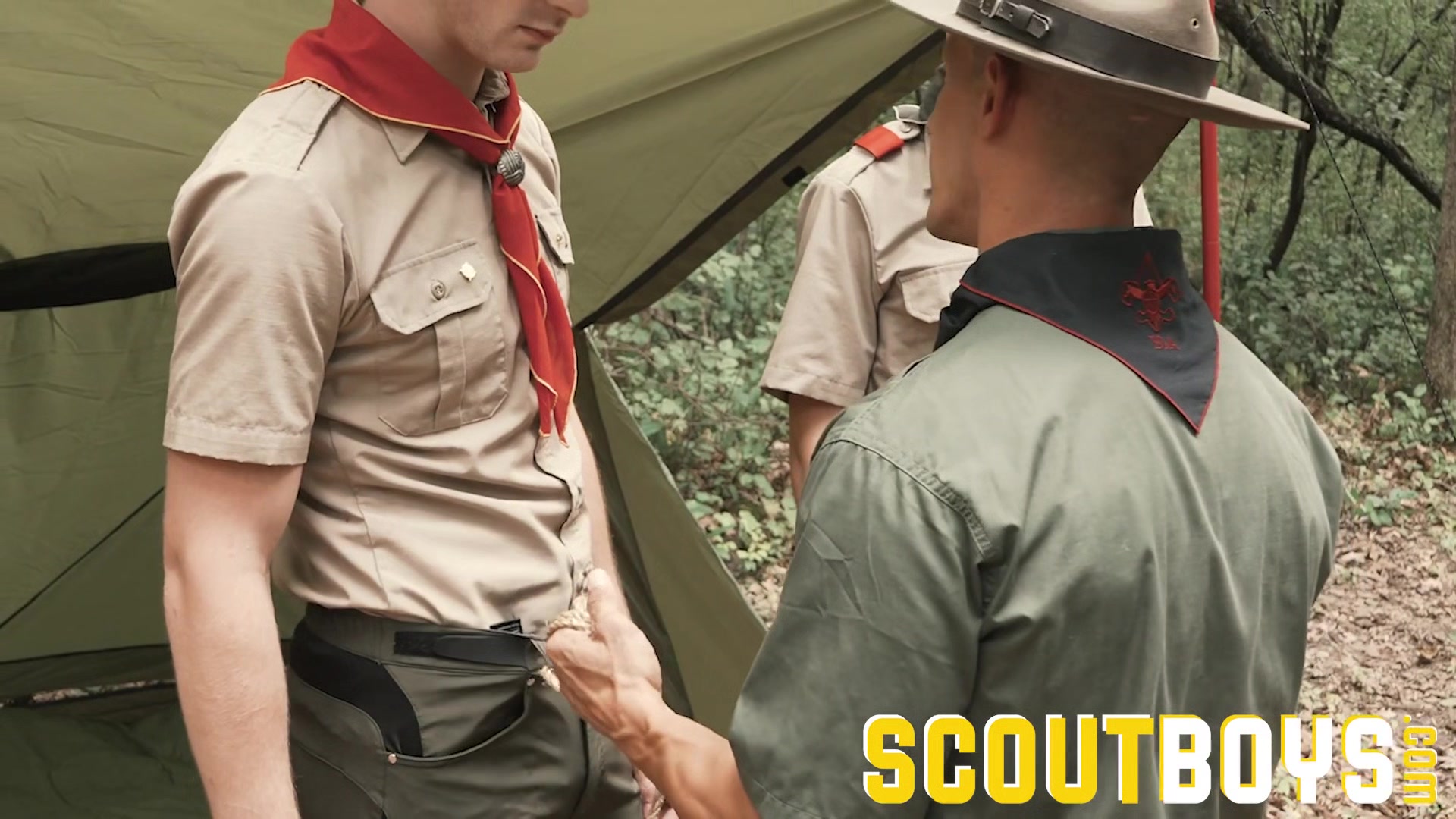 Scout Master Barebacks Twinks In Woods