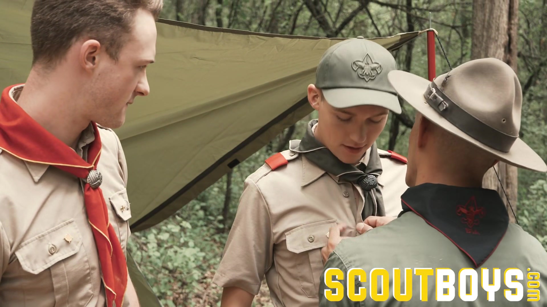 Scout Master Barebacks Twinks In Woods