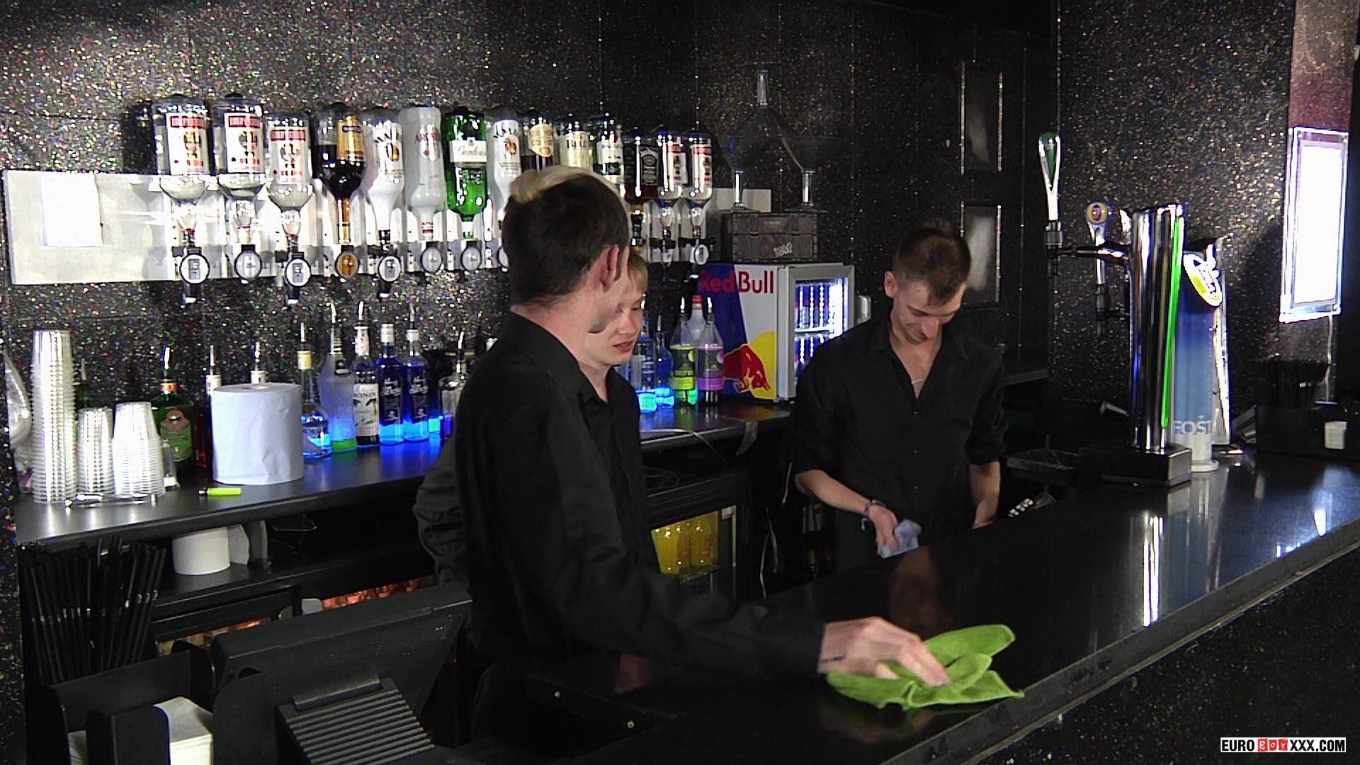 Bar Floor Threesome Fuckers - Corey, Jacob & Sky
