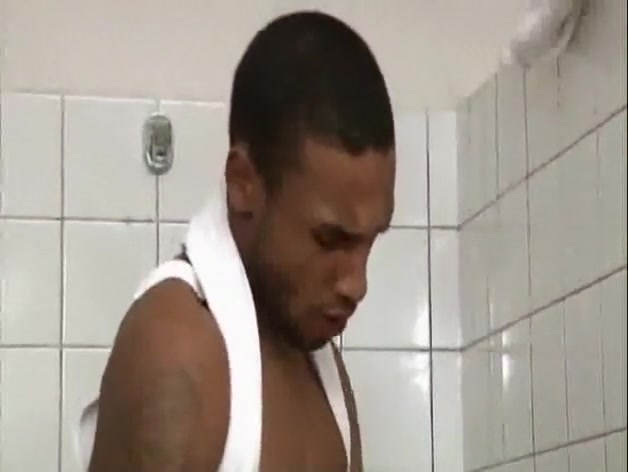 super cute twink takes two dicks in shower stall