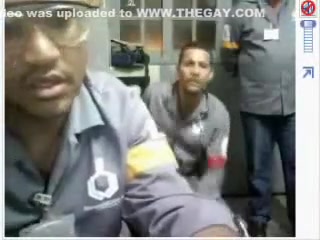 Employees jerking together at office