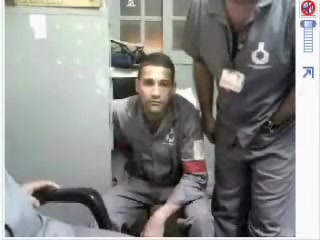 Employees jerking together at office