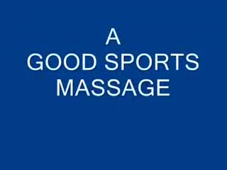 proper sports massage