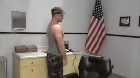 Army Haircut and fuck