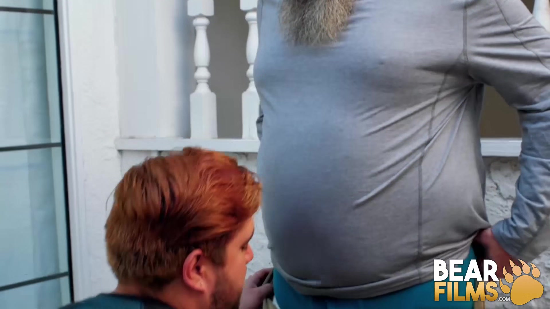 BEARFILMS Fat Bear Tony Marks Sucked By Gay Alezgi Cage