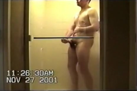 Workmate showering and wanking on