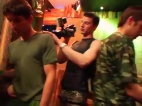 Military guys at bar have orgy