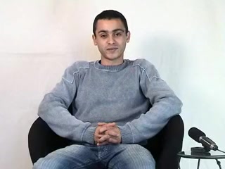 Sexy brunette guy has a casting