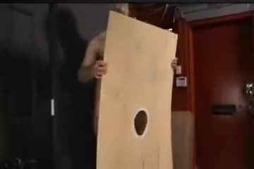 man sets up a gloryhole