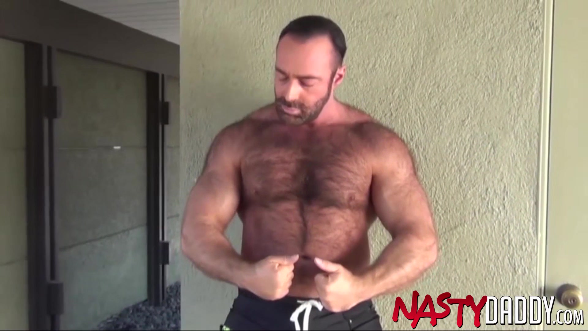 NASTYDADDY Huge Hairy Step daddy Brad Kalvo Jerks Off Solo
